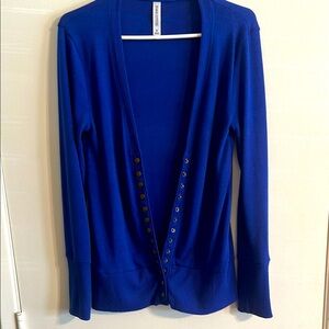 Zenana Outfitters Blue Cardigan Sweater
